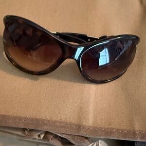 Jimmy Choo Dark Brown Gradient Oversized Sunglasses